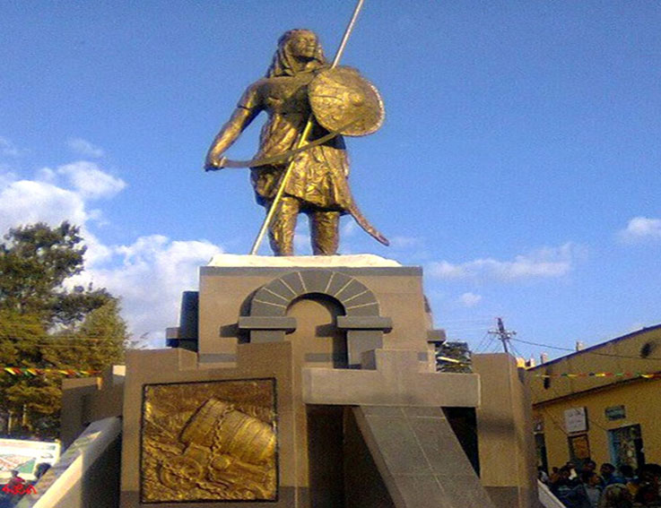 Emperor Tewodros statue at Gondar City